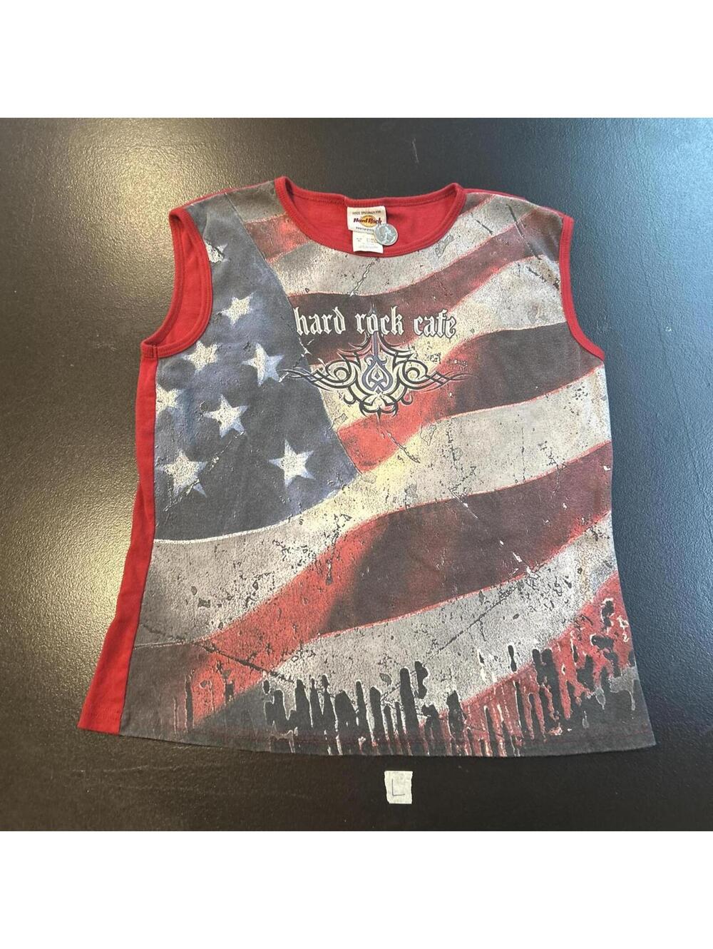 Vintage Hard Rock Cafe tank top no flaws women’s size XL sick American flag prin